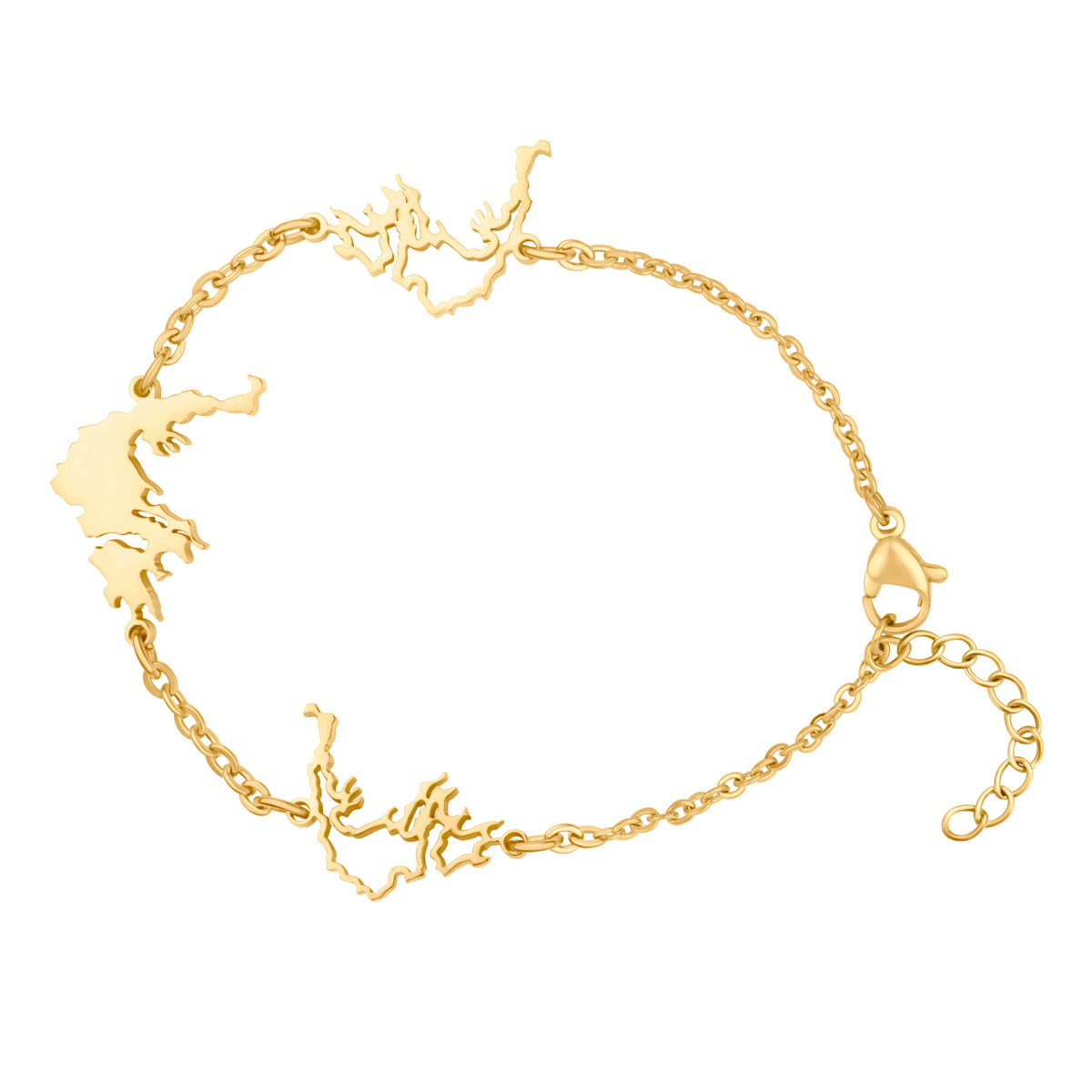 Griechenland Landkarten Armband 18K Gold | d'origine