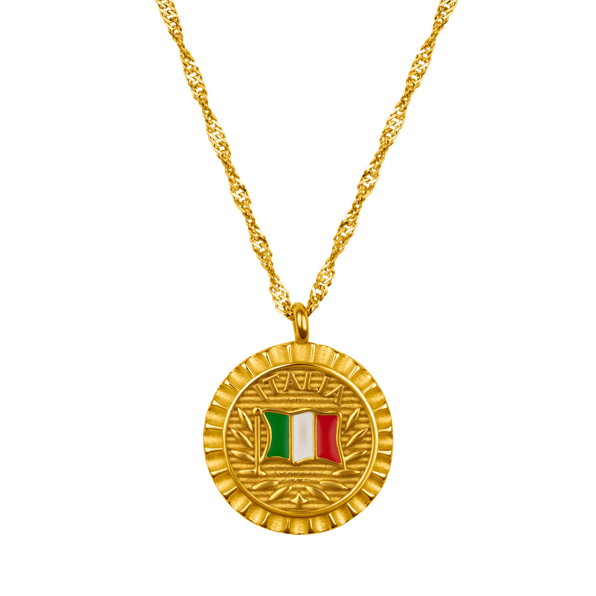 Italy Flag Necklace | Women