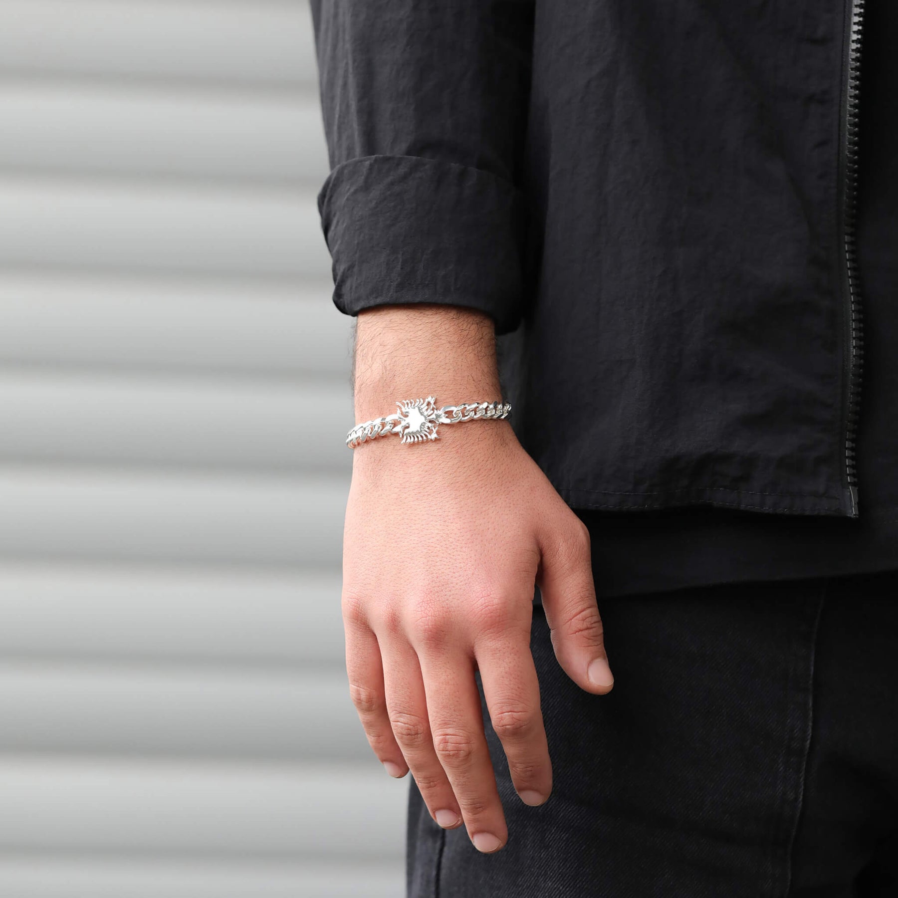 Albanien Adler Armband Herren Silber 