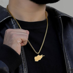 Afghanistan Landkartenkette Matt | Herren