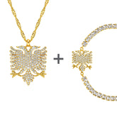 Albanien Adler Wappen Schmuck Set Damen 18K Gold | d'origine