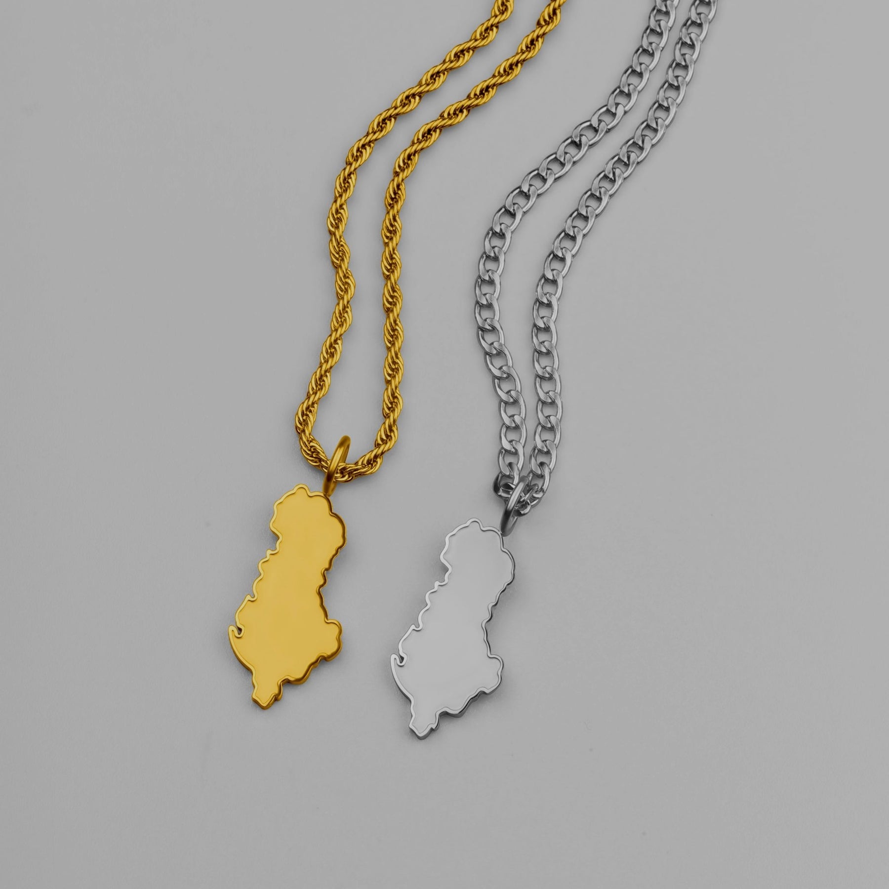 Albanien Landkartenkette Matt | Herren