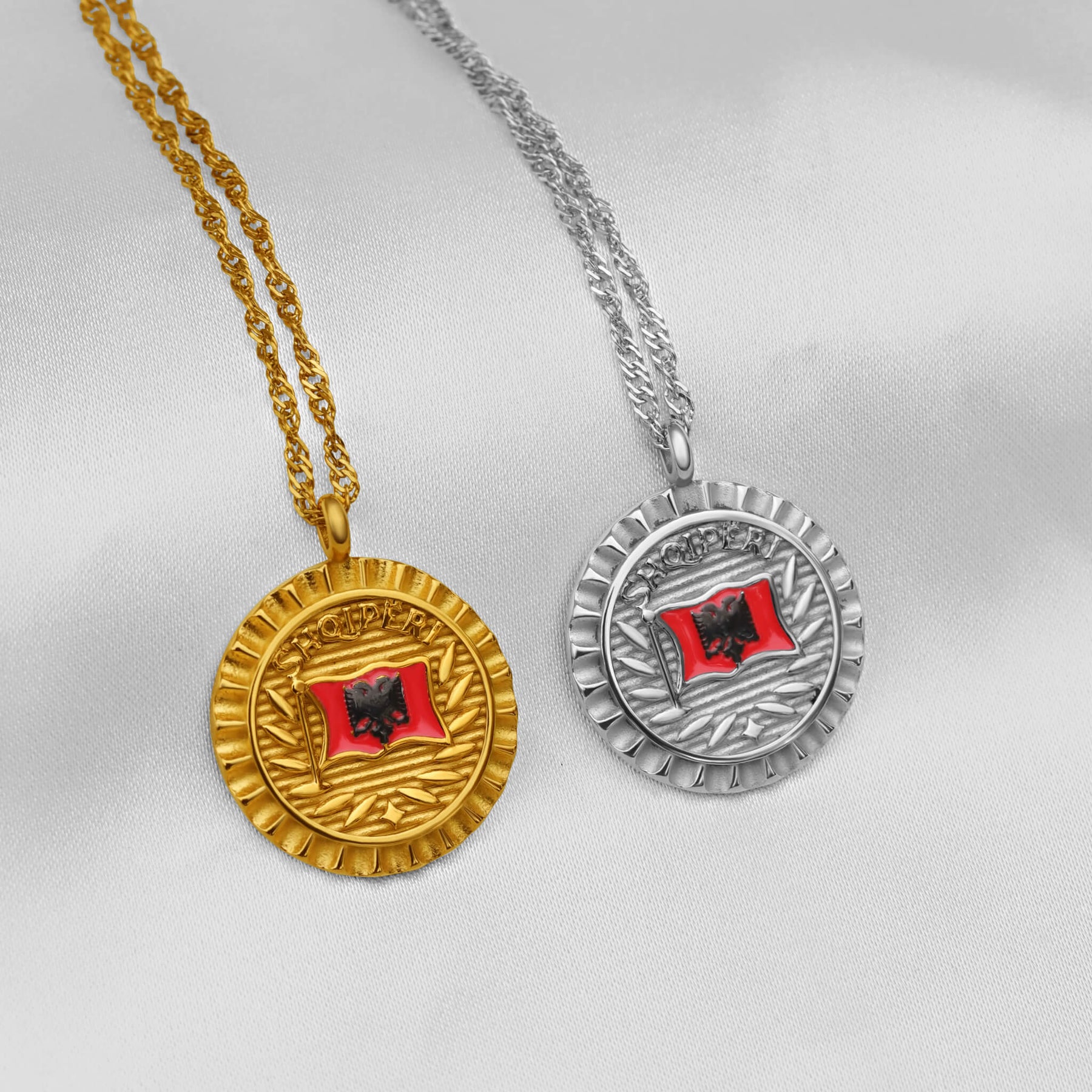 Albanien Flaggen Kette | Damen