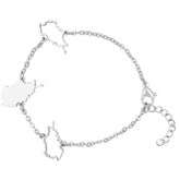 Afghanistan Silhouette Landkarten Armband Silber wasserfest | d'origine