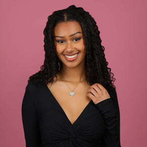 Albanien Adler Kette Tragebild Damen Gold