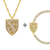 Bosnien Ljiljan Lilie Wappen Schmuck Set Damen 18K Gold | d'origine