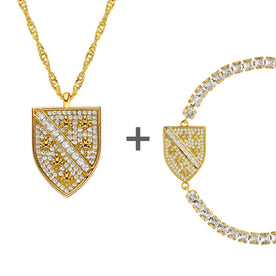 Bosnia Ljiljan Lily Emblem Jewelry Set Women 18K Gold | d'origine