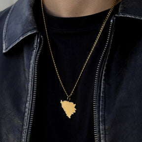 Bosnien Landkartenkette Matt | Herren