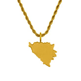 Bosnien Landkartenkette Matt | Herren