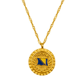 Bosnien Flaggen Kette | Damen