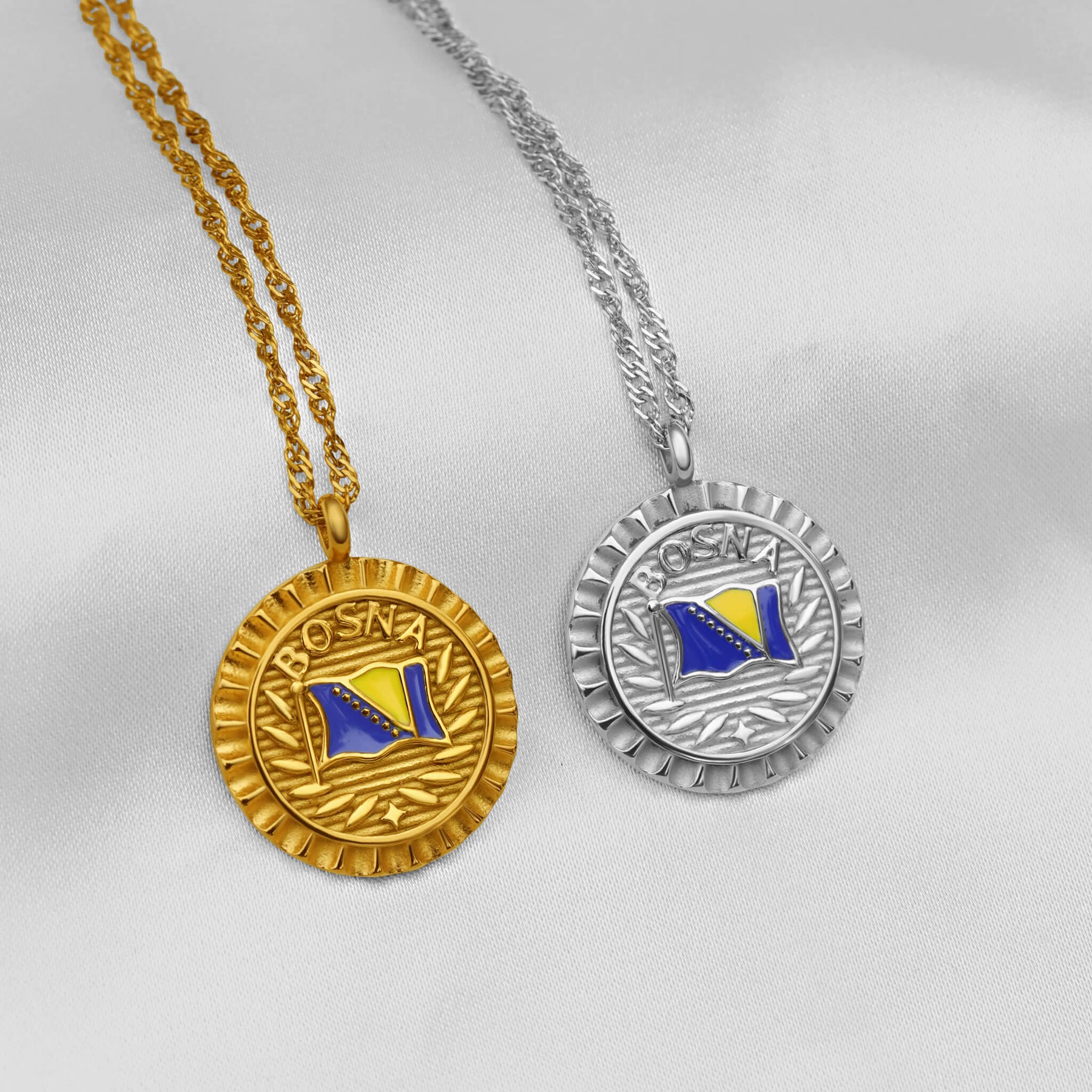 Bosnien Flaggen Kette | Damen