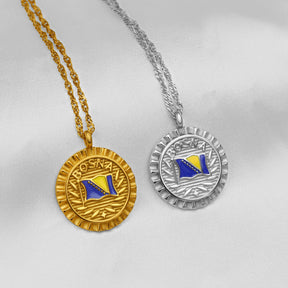 Bosnien Flaggen Kette | Damen