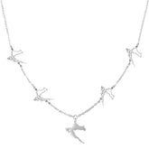 Kroatien Silhouette 5-Anhänger Kette Damen Silber wasserfest | d'origine
