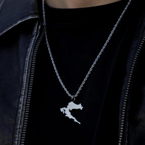 Kroatien Landkartenkette Matt | Herren