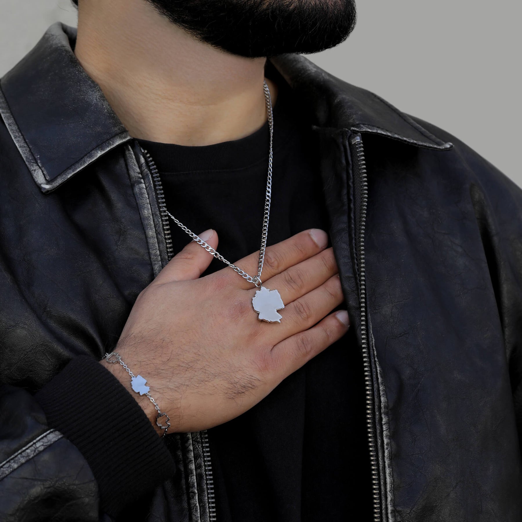 Deutschland Landkartenkette Matt | Herren