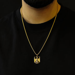 Deutschland Adler Kette mit Venezianerkette in Gold