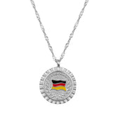 Deutschland Nationalflagge Flaggenkette Damen Silber wasserfest | d'origine