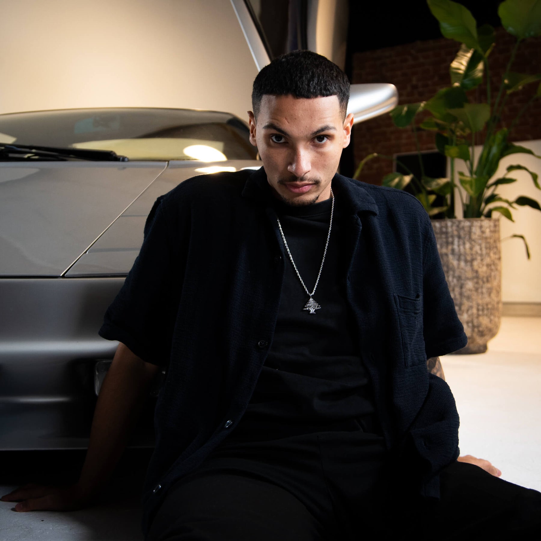 Libanon Wappen Kette V2 | Herren - Edelstahl