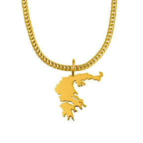 Griechenland Landkartenkette Matt | Herren