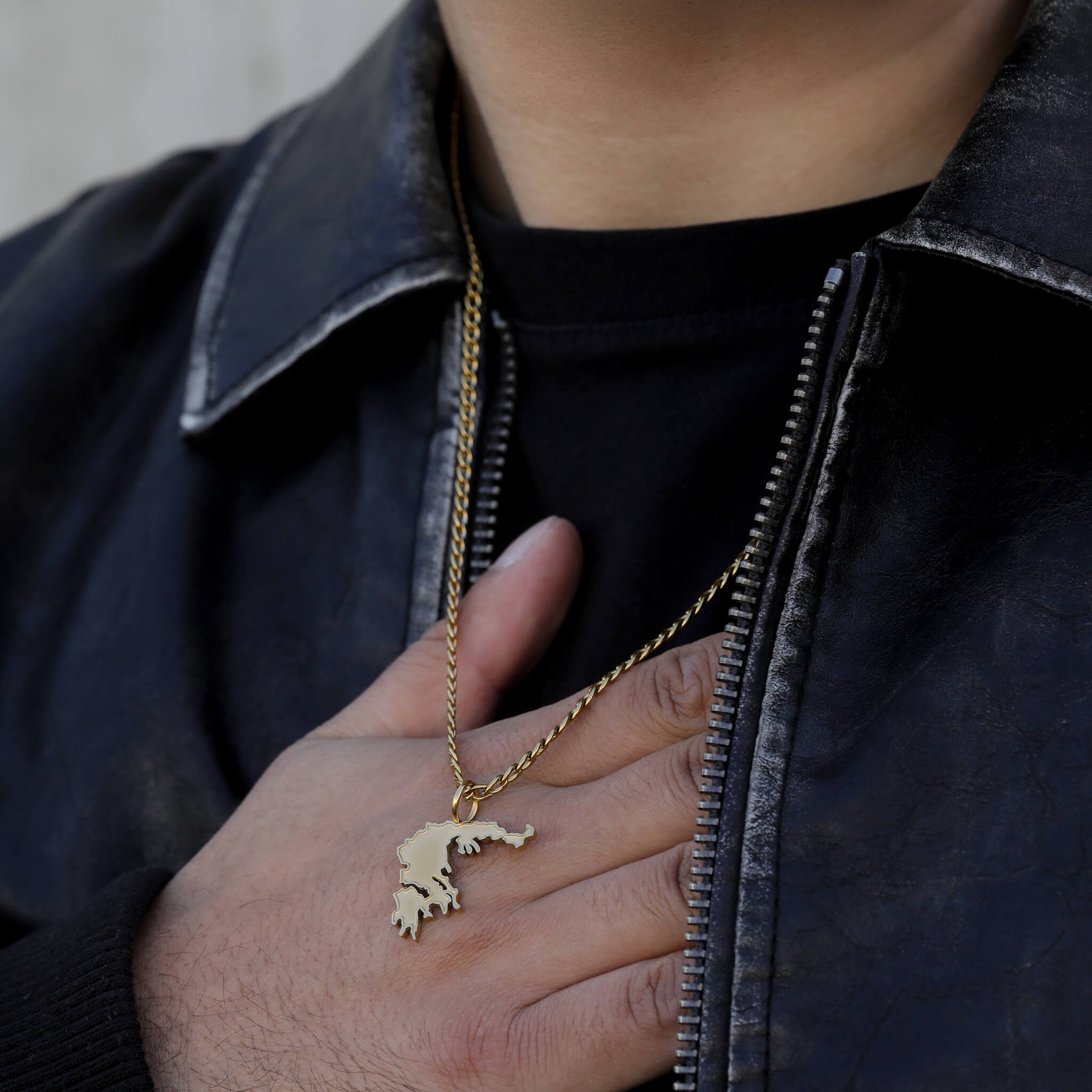 Griechenland Landkartenkette Matt | Herren