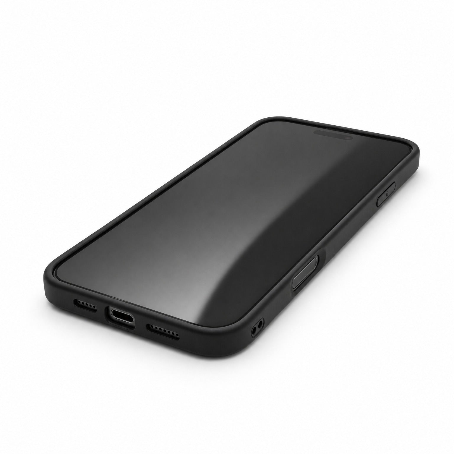 Phone case with iPhone inside – front with 1 mm raised screen edge