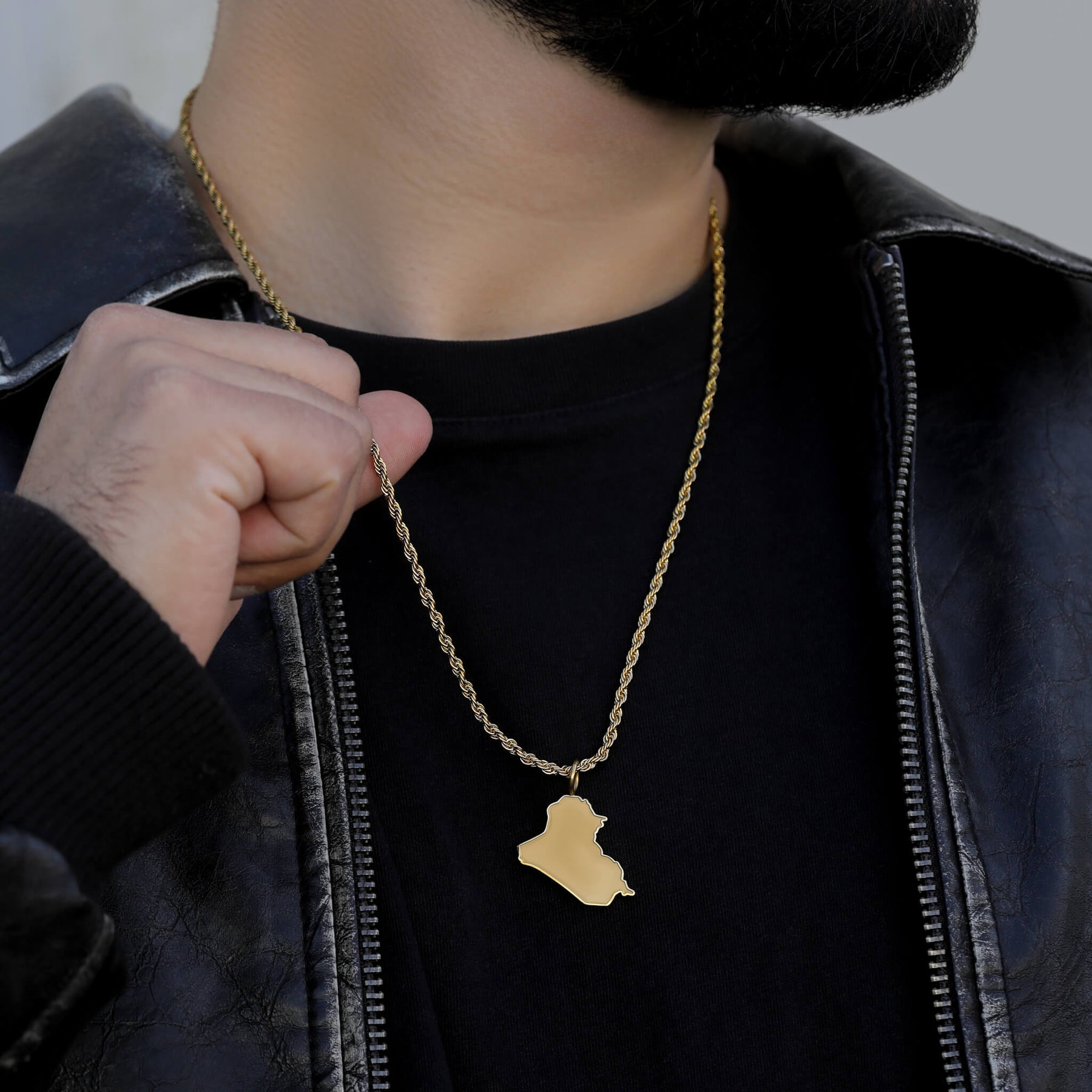 Irak Landkartenkette Matt | Herren