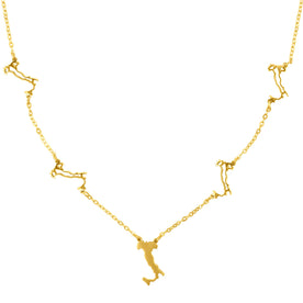 Kosovo Map 5-Pendant Necklace for Women 18K Gold | d'origine