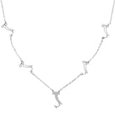 Kosovo Silhouette 5-Anhänger Kette Damen Silber wasserfest | d'origine