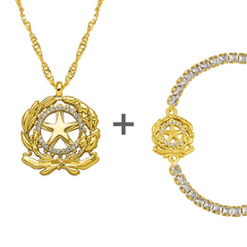 Italy Emblem Jewelry Set for Women 18K Gold | d'origine