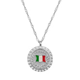 Italien Nationalflagge Flaggenkette Damen Silber wasserfest | d'origine