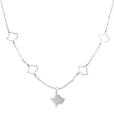 Kosovo Silhouette 5-Anhänger Kette Damen Silber wasserfest | d'origine