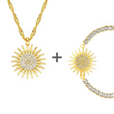 Kurdistan Roj Sonne Wappen Schmuck Set Damen 18K Gold | d'origine