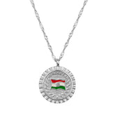 Kurdistan Nationalflagge Flaggenkette Damen Silber wasserfest | d'origine
