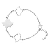 Kosovo Silhouette Landkarten Armband Silber wasserfest | d'origine