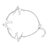Kroatien Silhouette Landkarten Armband Silber wasserfest | d'origine