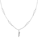 Libanon Silhouette 5-Anhänger Kette Damen Silber wasserfest | d'origine