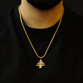 Libanon Wappen Kette V2 | Herren - Edelstahl