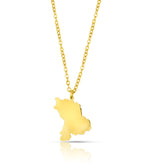 Sandžak Silhouette Landkarten Kette Herren Gold vergoldet | d'origine