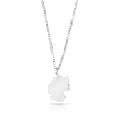 Deutschland Silhouette Landkarten Kette Damen Silber wasserfest | d'origine