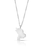 Sandžak Silhouette Landkarten Kette Damen Silber wasserfest | d'origine