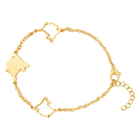 Montenegro Map Bracelet 18K Gold | d'origine