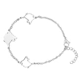 Montenegro Silhouette Landkarten Armband Silber wasserfest | d'origine