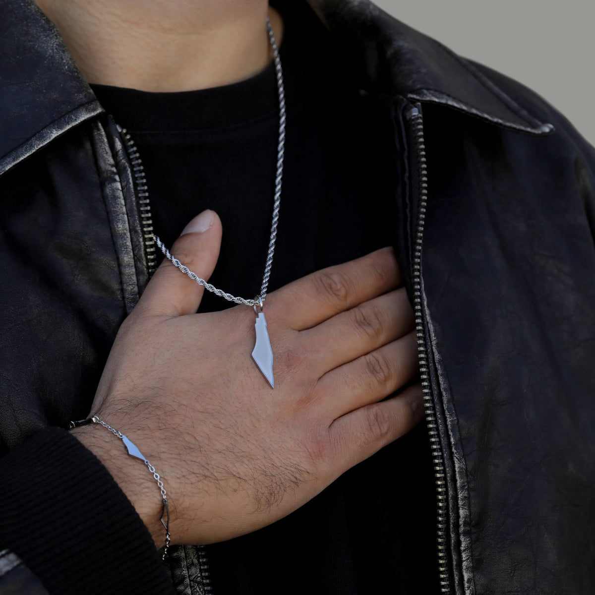 Palästina Landkartenkette Matt | Herren