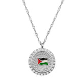 Palästina Nationalflagge Flaggenkette Damen Silber wasserfest | d'origine