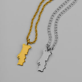 Portugal Landkartenkette Matt | Herren