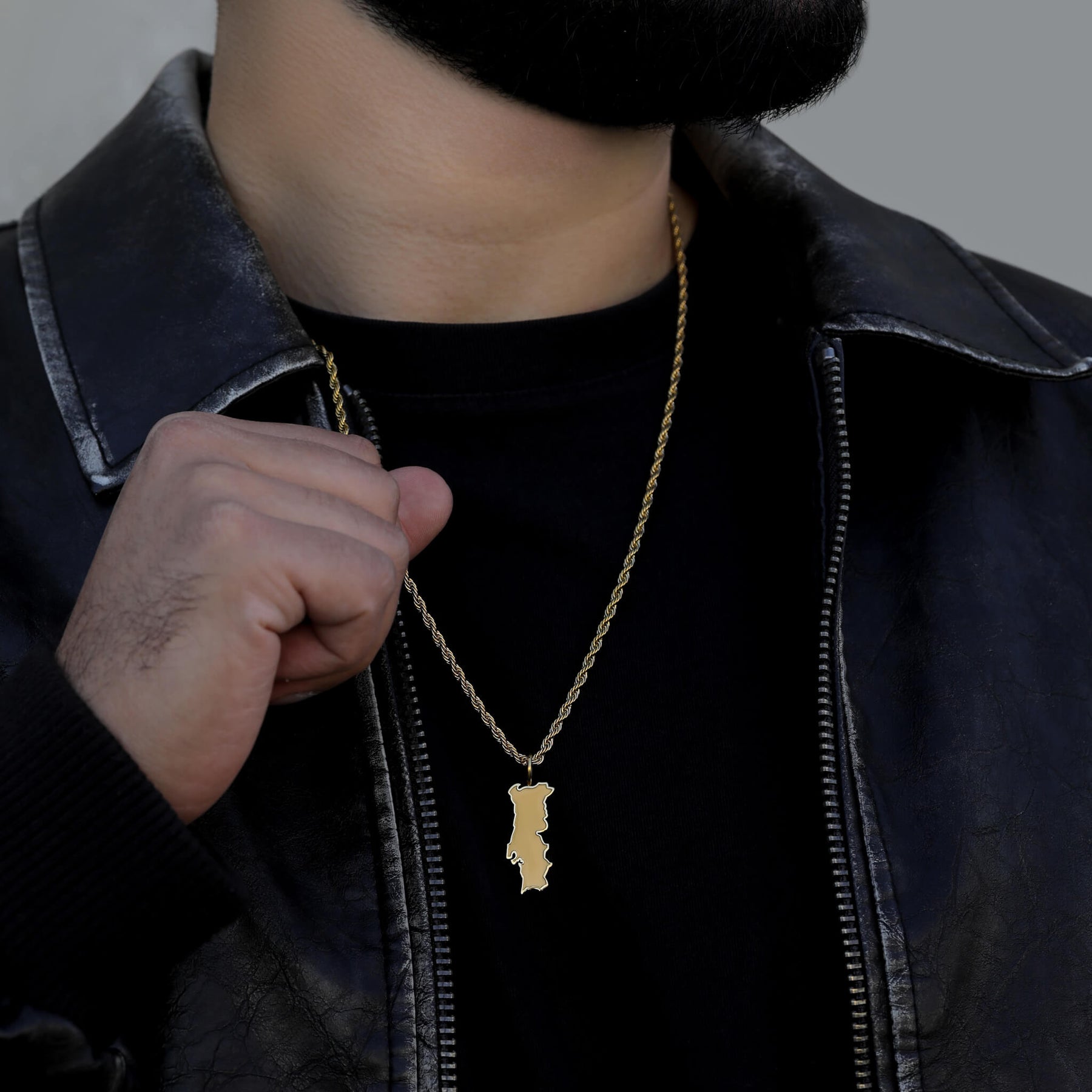 Portugal Landkartenkette Matt | Herren