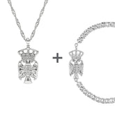 Serbien Wappen Schmuck Set Damen | d'origine