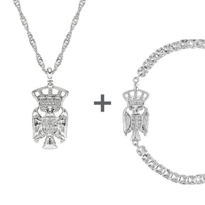 Serbien Wappen Schmuck Set Damen | d'origine