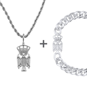 Serbien Adler Wappen Schmuck Set Herren Edelstahl | d'origine