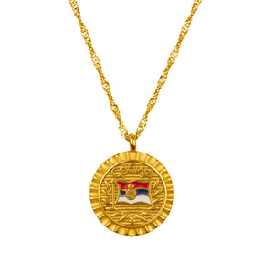 Serbia Flag Necklace | Women
